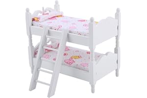 Zerodis Muñeca litera, 1:12 niños de Madera Modelo de Juguetes en Miniatura Muebles Accesorios de Escena Mini Dollhouse Accesorios para niños niñas Regalo(Pink Gloves)