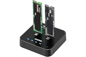 MAIWO 2 bay M.2 NVMe/AHCI SSD clone Docking Station USB 3.2 Gen2x2 (20Gbps) con funzione di duplicatore e lettore, K3016P2.
