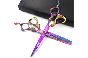 AXEMOORE 6/7/8/9 pollici professionale tagliacapelli set, acciaio inossidabile taglienti tagliacapelli, forbice specifiche per parrucchiere (6 pollici, 2 pezzi)