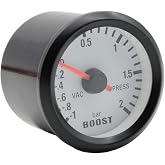 2 Inch 52 mm Car Blue Light Indicator Turbo Pressure Bar Vacuum Instrument
