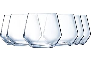 Luminarc - Collection Vinetis - 6 verres bas 36 cl - Design moderne et élégant - Fabriqués en France - Emballage renforcé