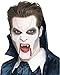 Halloween Spooky Dracula Make Up Set - Set Includes: 1x Pair of Fangs, 1x White Face Paint, 1x Grey Face Paint, 1x Face Sponge, 1x Fake Blood