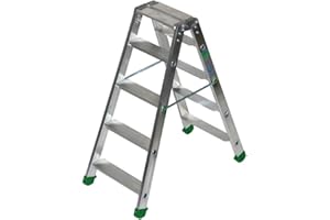 FACAL SGABELLO DUPLA IN ALLUMINIO 4 GRADINI + PIANO CON DOPPIA SALITA