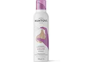 Aglio Spray in Olio Extra Vergine di Oliva 100ml - Olio Spray italiano – Sprayleggero – 100% Naturale,100% Leggero, 100% Facile - Con lo spray risparmi fino al 90% di prodotto