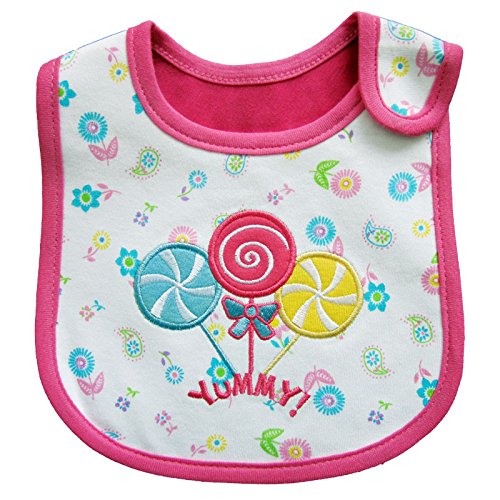ElecMotive® 5 teilige Mädchen Jungen Babylätzchen Weiches Wasserdicht Lätzchen aus Cotto passen Neugeborenes Wasserdichtes Baby Lätzchen mit Klettverschluss 3-36 Monaten - 2