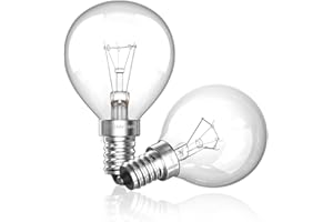 BrightArk Duftlampe Glühbirne E14 Salzlampe Dimmbar, 26W P45/G45 Glühbirne Kleine Kugel Warmweiß 2700K, Salzlampe Glühbirne für Duftlampe, Nachtlicht, Kronleuchter, Tischlampen (2-Stück)