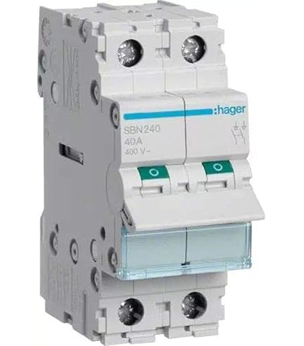 Componenti Elettrici Casa Interruttore Modular Hager 4 Poli 40A - Taglio Circuito Per Impianti Elettrici Interruttore 4 Poli 40a