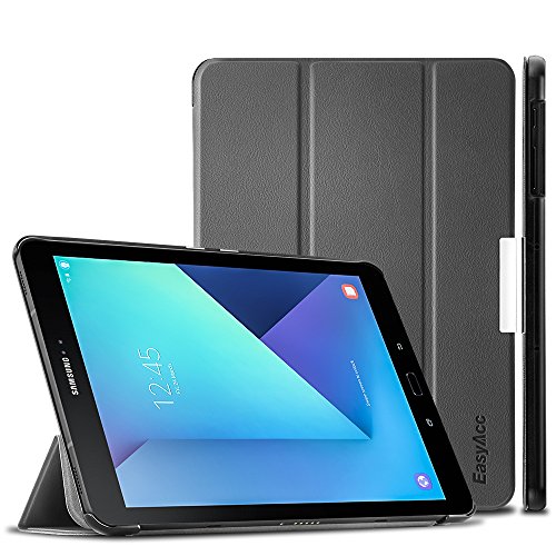 EasyAcc Samsung Galaxy Tab S3 T820/ T825 Hülle Cover mit Standfunktion / Automatische Sleep Wake Funktion PU Leder hüllen für Samsung Galaxy Tab S3 (9,68 Zoll) Smart Cover (Dunkelgrau, Kunstleder, Ultra)