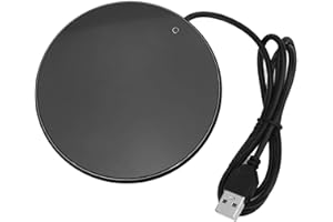 lyrlody Scaldatazze USB con Controllo Touch, Base Riscaldante Ø10,3 cm, Temperatura Costante per Tazze e Bicchieri