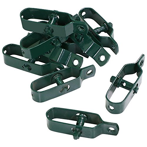 Yahee 10 Stück 100mm Drahtspanner Spanndraht Maschendraht Zaunspanner grün aus verchromter Stahl - 7