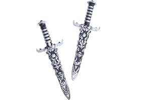 Acewen 2 Pcs Halloween Plastic Swords Toy Halloween COS Plastic Toy Pirate Sword Swords Party Props Pirate Knife Toy for Pirate Cosplay Supplies Halloween Party Favors