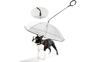 PETEMOO Parapluie pour Chien avec Laisse pour l'extérieur (Neige/Pluie)