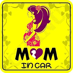 Cvanu Mama in Car Safety Warning Car Sticker cv012