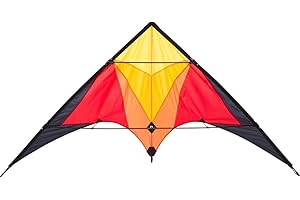 ‎HQ HIGH QUALITY DESIGN HQ Design Ecoline - Trigger Lenkdrachen Zweileiner Flugdrachen für Erwachsene und Kinder ab 14 Jahren, 90x175cm, inkl. 40kp Polyesterschnüre 2x25m auf Spulen, 2-6 Beaufort