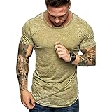 VECDY T Shirt Herren Pullover Sommer schlank lässig Reißverschluss Fit Patchwork Kurzarm Tops Bluse Mode Sweatshirt Volltonfarbe Oberteil M-3XL