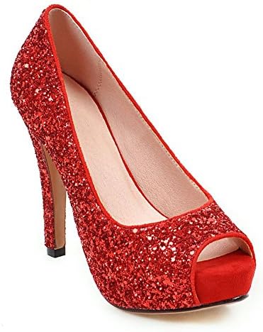 KingRover Womens Ladies Wedding Bridal Bridesmad Party Prom Stiletto High Heels Concealed Platform Peep Toe Court Shoes Pumps Size 1-10