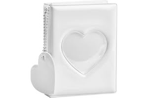 DRWOSM 1 Stück Mini-Fotoalbum für Instax Mini Klein Fotoalbum 32 Taschen Fotoalbum Kpop-Fotokartenhalter Namenskartenbuch Fotoalbum für Fujifilm Instant-Kamera Fotoalbum Fotobuch, 3 Zoll/6x9.8cm (Weiß)