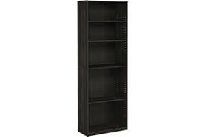 Furinno JAYA Simply Home 5-Shelf Bookcase, Espresso