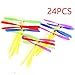 Produktbild 24pcs Neuheit Kunststoff Bambus Dragonfly Propeller Outdoor Classic Spielzeug Kind Geschenk rotierenden Fliegen Pfeil Multicolor zufällige Farbe