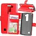 Produktbild Nancen LG Spirit 4G LTE / C70 / H440 H420 (4,7 Zoll) Lederhülle Neu Style Acht Farbe Weich PU Flip Case Ledertasche / Schutz Etui, Einfach Vintage Kollektion Karten Slot Foto Wallet Hülle Handy Tasche Zubehör