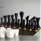 hivhestın Modern Minimalist Tasarım Satran&ccedil; Taşları Seti | 3D Baskı | PLA Malzeme | Tam İki Takım