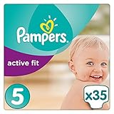 Pampers Premium Protection Active Fit Größe 5 (Junior) 11-23 kg Value-Pack, 35 Windeln, 1er Pack (1 x 35 Stück)