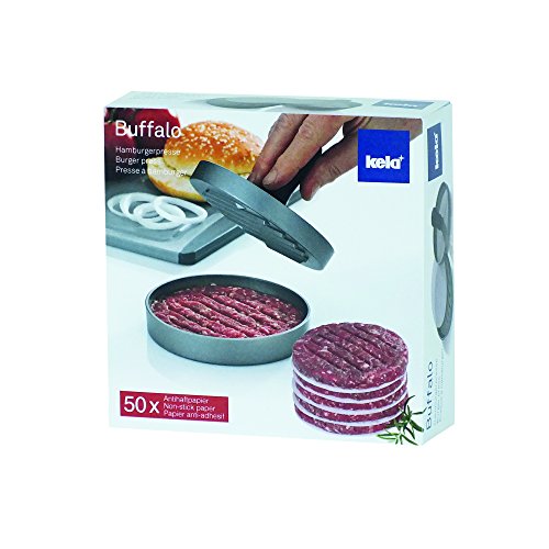 Kela 11715 Hamburgerpresse, Aluguss, Antihaftbeschichtet, 12 cm Durchmesser Buffalo - 7