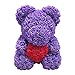 Price comparison product image szseven Rose Bear Artificial Flowers Girlfriend Faux Floral Girls Simulated Flower Plush Doll KidsPE Foam Bears Home Toys Decoration Birthday Present