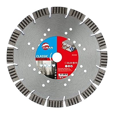 Leman 55230 Disque diamant à segments pour béton acier 230 x 22,23 mm Hauteur 7 mm