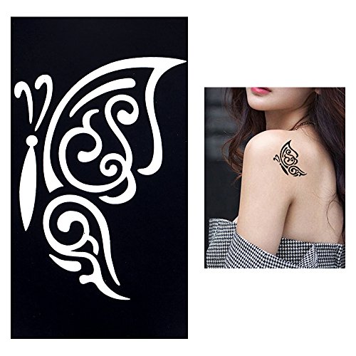 Tattoo Schablonen / Vorlagen 6 kleine Sheet Set Mini 2 für Henna Tattoo Glitter Tattoo Air Brush Tattoo - 6