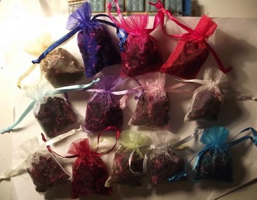 50 Biodegradable Organza Bags filled with Burgundy Rose - bags 7cm x 5cm Weddings/Confetti/Crafts/Home Fragrance/Home Decor