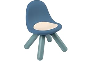 Smoby - Silla Infantil Azul de Diseño Little Smoby, Línea de Muebles Kid, Robusta, Asiento Ergonómico, Plástico Resistente a los Rayos UV, Optimo para Interiores y Exteriores, a partir de 18 meses