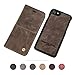 Produktbild QIOTTI > APPLE iPHONE 6 / 6S / 7 (4,7“) < incl. PANZERGLAS H9 HD+, RFID Schutz, 2-in-1 Booklet mit herausnehmbare Schutzhülle, magnetisch, 360 Grad Aufstellmöglichkeit, Wallet Case Hülle Tasche handgefertigt aus hochwertigem italienischem ECHT-LEDER SMART - KAFFEE BRAUN