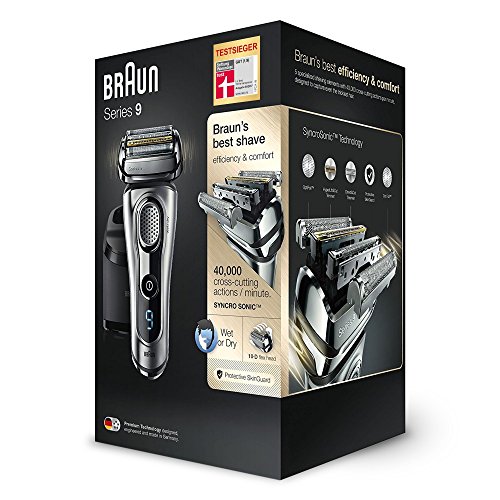 Braun Series 9 Elektrischer Rasierer 9290cc, mit Reinigungsstation Clean&Charge und Reise-Etui, silber - 5