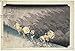 Produktbild Alu-Dibond-Bild 130 x 90 cm: "TH Riches 1913 Sudden Rainstorm at Shono (Shono haku-u), No.46 from the series 53 Stations of the Tokaido (Tokaido gojusan tsugi no uchi) pub. by Hoeido, 1833 (oban size, yoko-e - horizontal format, colour woodblock print)", Bild auf Alu-Dibond