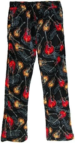 Boyz Club Boy's Coral Fleece Lounge Pyjama Pants, Medium 7, Guitar