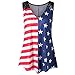 Produktbild SamMoSon T-shirt Top Daman Sommer Ärmellos-Shirt Frauen Bekleidung Casual Bluse Lose Bluse Hemd Pullover Oversize Sweatshirt Reizvolle Oberteil Tops Camisole Damenmode Flagge Drucken (Rot, S)