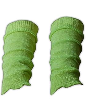 1 Paar Stulpen für Kinder in Neonfarben und Glitzer Tanzstulpen Sport