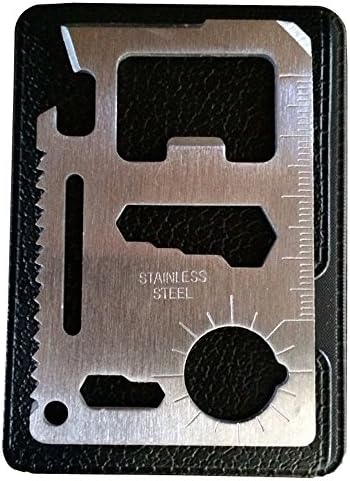 NaiseCore 11 in 1 Function Credit Card Size Survival Pocket Tool, Multi-Tool - 2 Pack