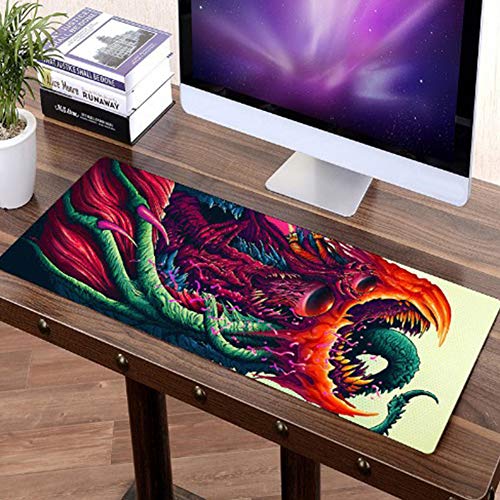 Preisvergleich Produktbild obiqngwi für den elektronischen Wettkampfsport, Tyrannosaurus Drucken Computerspiele Extra Large Erweiterte Rutschfeste Mauspad-Matte - Multicolor B