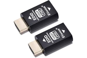 EVanlak HDMI-Emulator-Adapter (3. Generation), kompatibel mit Mac Thunderbolt auf HDMI-Switches/Extender/AV-Receiver/Video-Splitter, 1080 X 1920bei 60 Hz, 1 Stück……