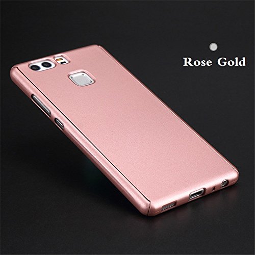 Cases für Huawei Ascend P9 360 Grad Vorderseite Rückseite Ganzkörper-Schutzhülle Hülle Tasche und gehärtetes Glas Film für Huawei P9 lite