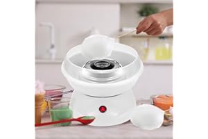 Supfine Machine à Barbe à Papa pour la Maison | Machine à Barbe à Papa Domestique Machine à Bonbons | Barbe a Papa pour les fêtes d'enfants, les Anniversaires, 220 V EU (Blanc)