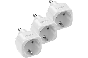 VINTAR 3PC Adaptateur de Voyage France vers Inde, Adaptateur de Prise Europe vers Inde pour Inde, Sri Lanka, Népal, Congo, Certification CE Type D
