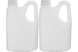 ULTECHNOVO Lot De 2 Bouteilles Vides 2L Avec Poignée Portable Récipients Réutilisables Pour Jus Smoothie Thé Au Lait Et Boissons Froides