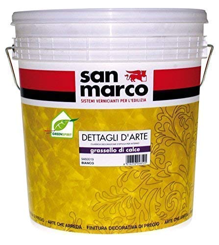 Grassello di calce stucco veneziano .San Marco confezione da 25 kg. Bianco colorabile con coloranti universali. Prodotto decorativo per pareti . Effetto stucco veneziano , marmorino lucido
