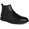 DGARDO Crust Leather Black Casual Boots For Mens