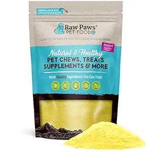 Raw Paws Pet Organic Pure Pumpkin Dogs & Cats, Powder 4-oz - Fiber Dogs - Cat & Dog Digestive Supplement Healthy Stool, Regularity, Dog Gas Relief & Anti Scoot - Cat & Dog Diarrhea Relief