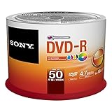 0 Sony 50DMR47PP - Bobina de 50 DVD-R grabables, 4.7 GB, imprimibles para impresoras de inyección de Tinta