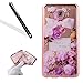 Produktbild Galaxy A5 2017 Silikon Handy Hülle,Leeook Elegant Retro Floral Schön Lila Rose Blume Crystal Soft Clear Case Electroplate Plating Rose Gold Frame Scratch-Resistant Bumper Soft Rückseite Cover Tasche Ultradünne Galvanisiergeräte Weicher Gel TPU Tasche Schutzhülle Hülle Tasche für Samsung Galaxy A5 2017 + 1 x Schwarz Eingabestift-Purple Rose Flower